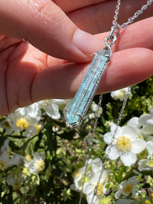 Aquamarine Crystal Pendant