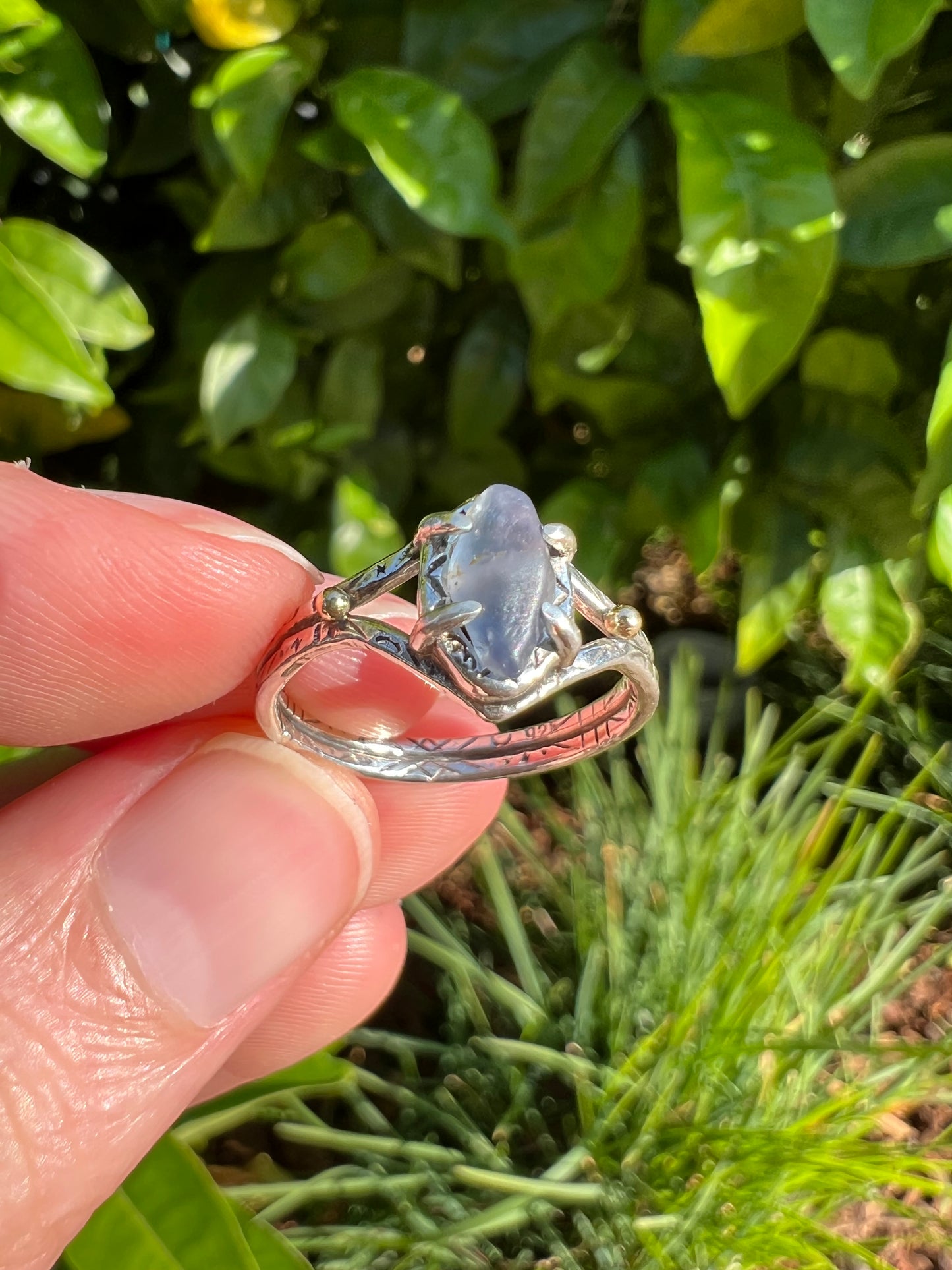 Blue Sapphire Crystal Ring