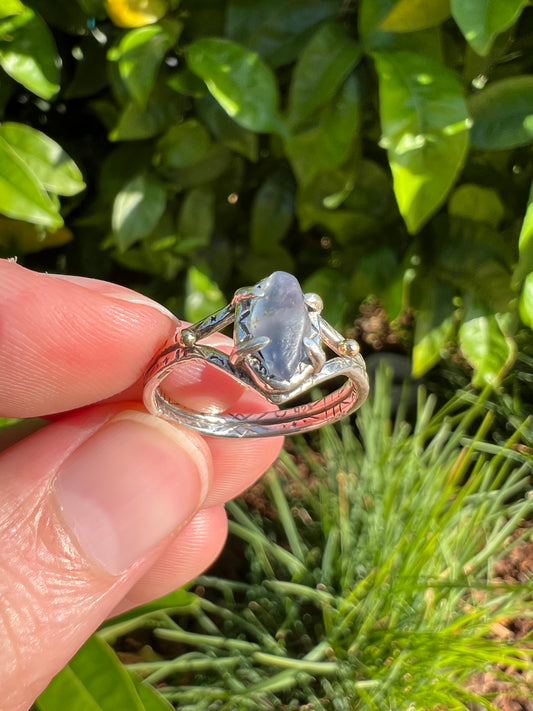 Blue Sapphire Crystal Ring