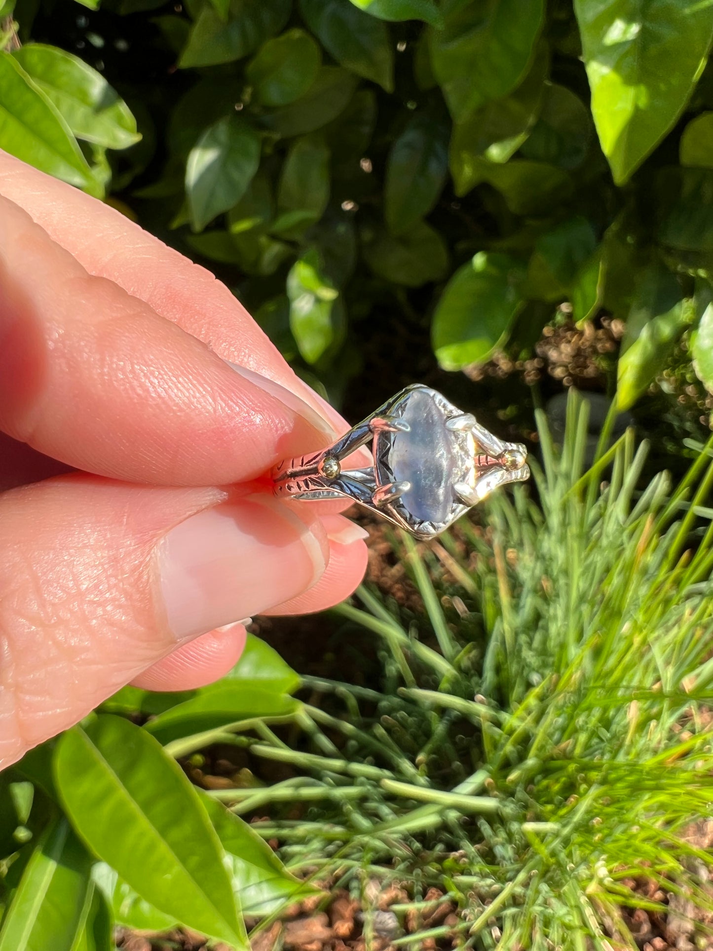 Blue Sapphire Crystal Ring