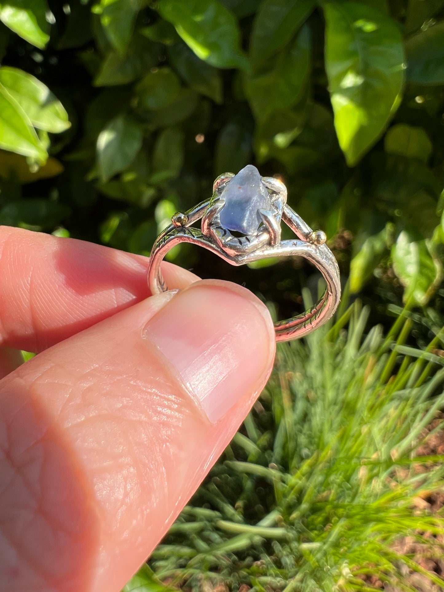 Blue Sapphire Crystal Ring