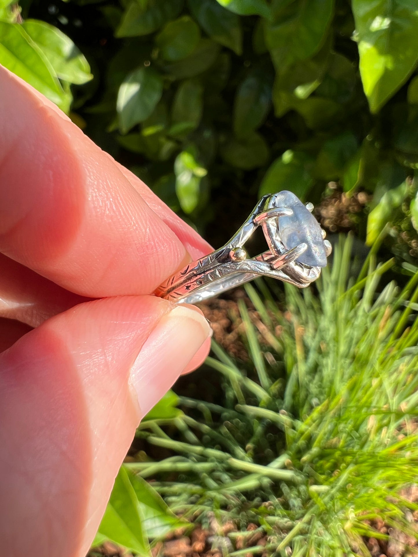 Blue Sapphire Crystal Ring