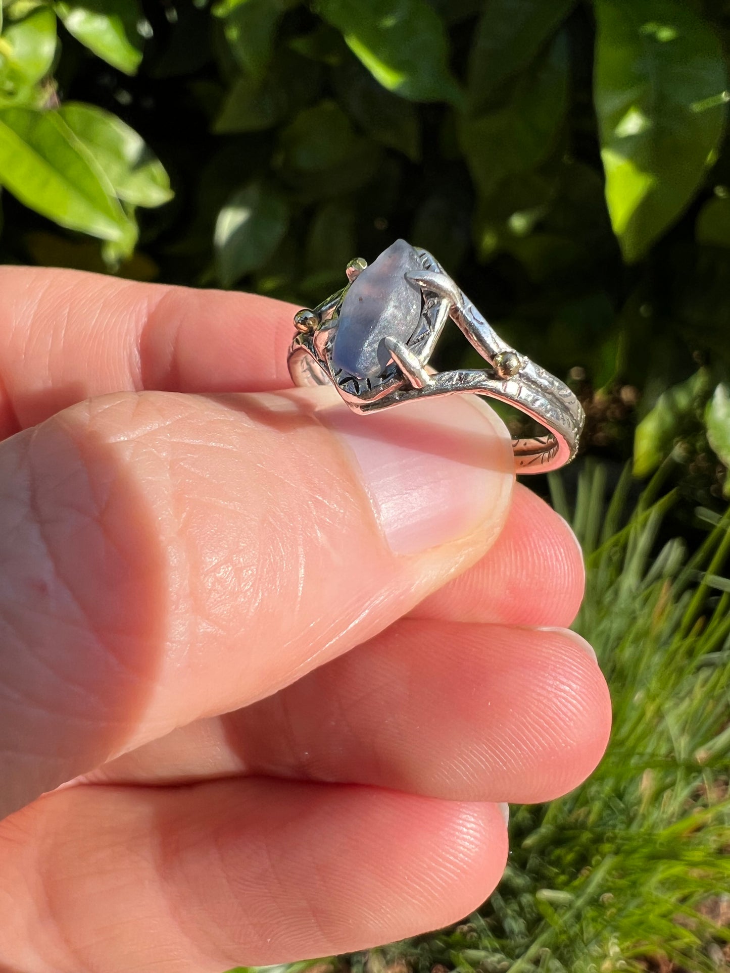 Blue Sapphire Crystal Ring