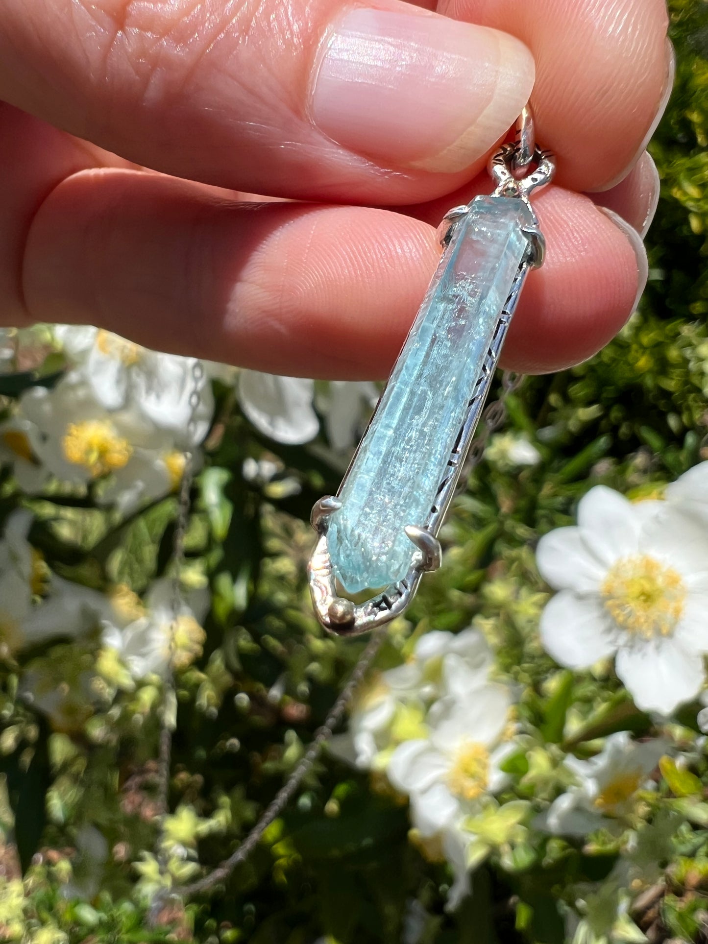 Aquamarine Crystal Pendant