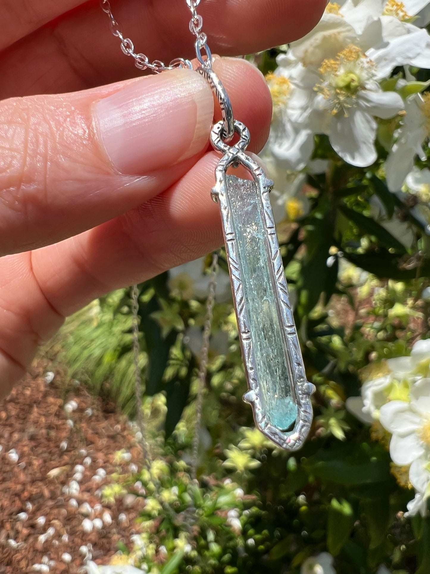 Aquamarine Crystal Pendant