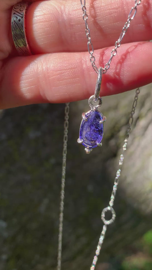 Rose cut Tanzanite Pendant